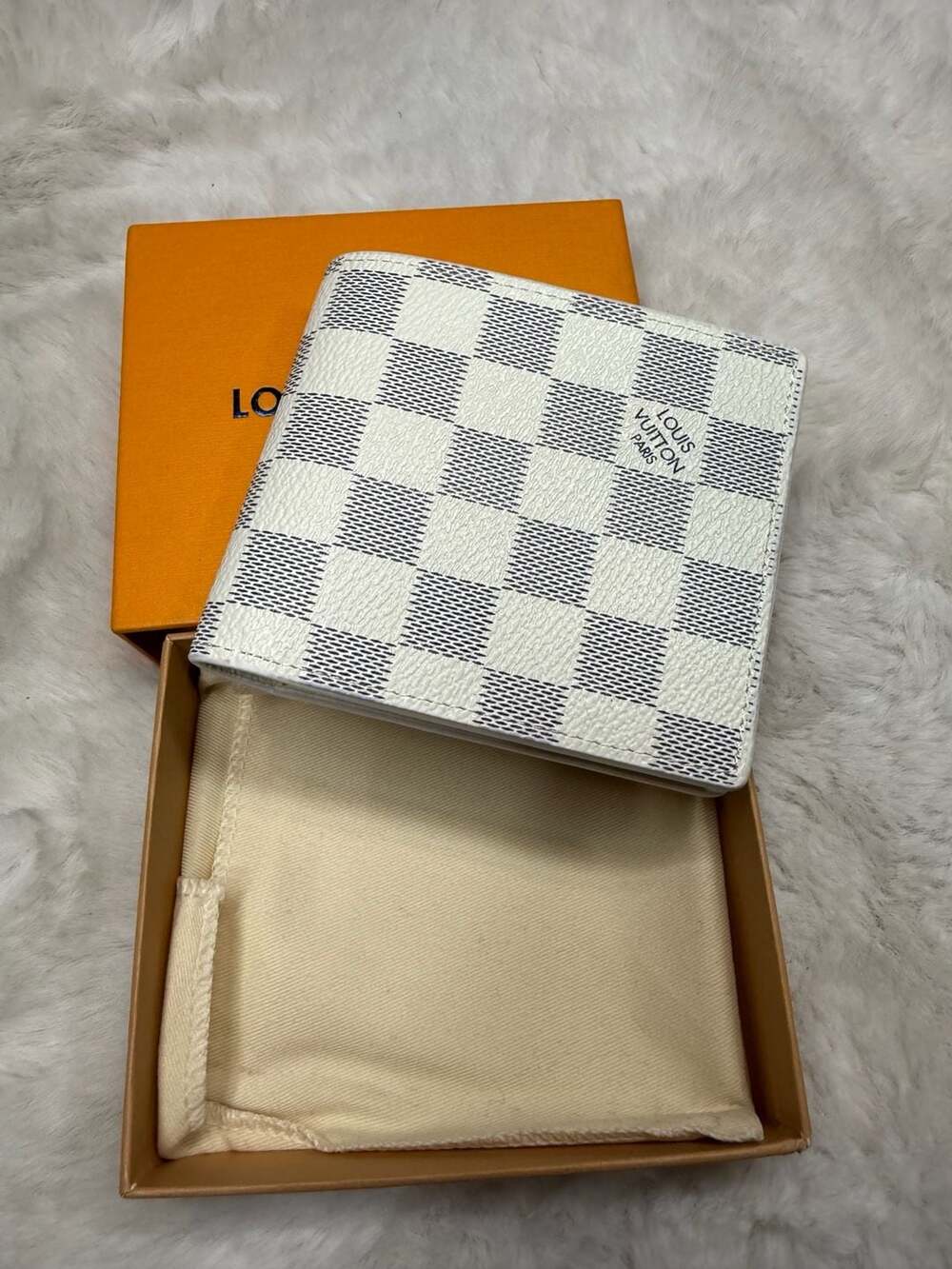 Inspired designer Damier Azur Multiple Wallet